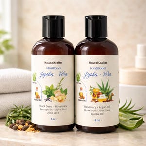 Naturalny, ręcznie robiony szampon – Jojoba i aloes | Wzmacnia cebulki • Wspomaga wzrost • Przywraca połysk