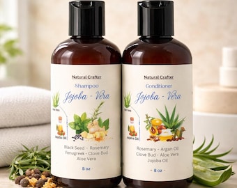 Natürliche handgemachte Shampoo - Jojoba & Aloe Vera | Wurzeln stärken • Wachstum fördern • Glanz ausgleichen