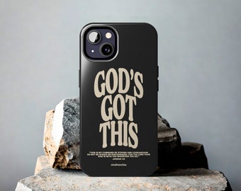Christian Phone Case, God's Got This, iPhone 16 15 14 13 12 11 Pro Max Plus X XR SE Durable Hard Case, Good Minimal Modern Aesthetic Gift