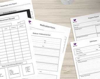 NDIS Komplettset von 15 selbstständigen Support Workern, Business Forms, printable Download