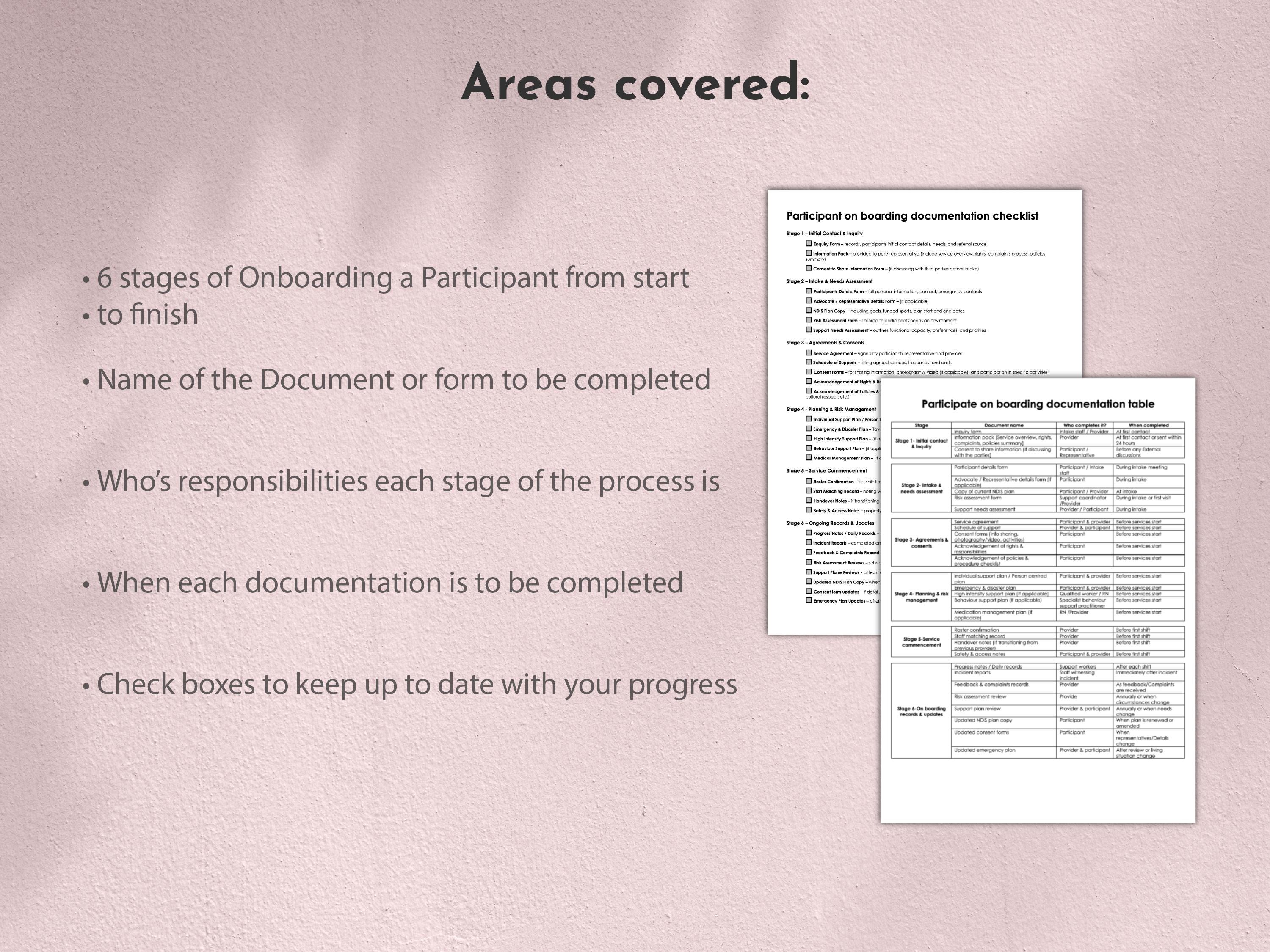 Ndis Checklist.pdf NDIS Participant Onboarding Documentation & Checklist Digital Download ...