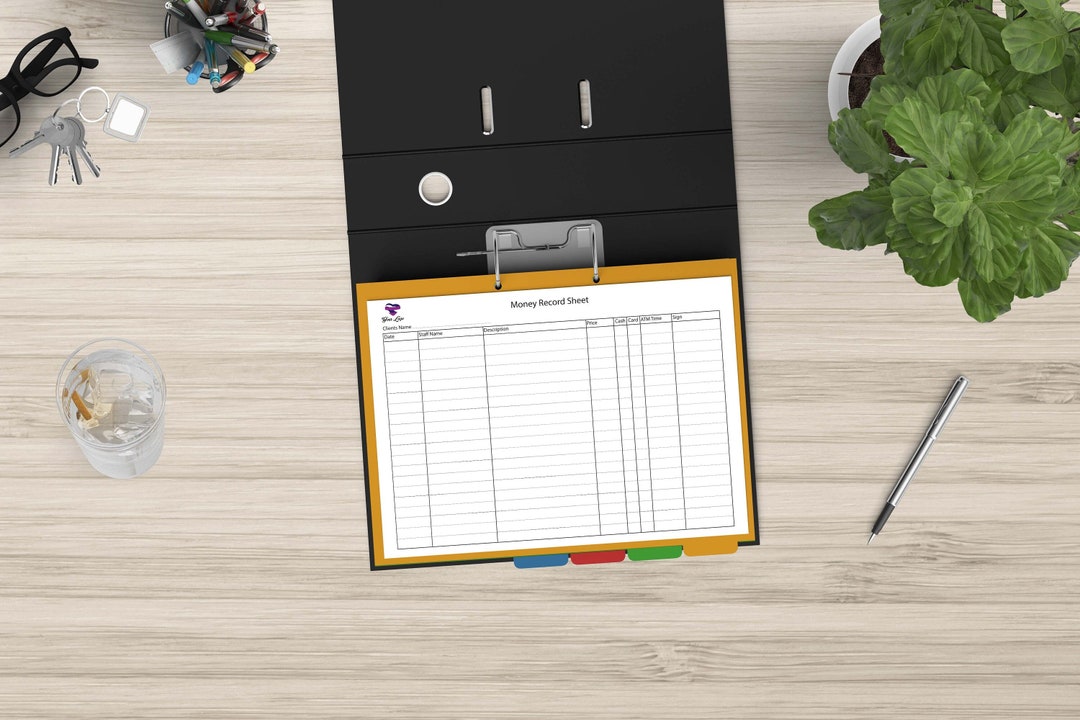 NDIS Money Record Sheet Digital Download Etsy