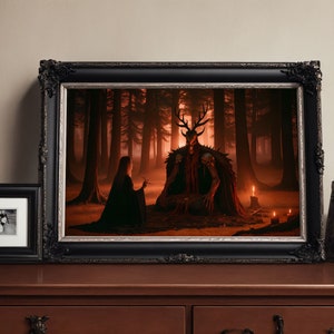 Forest Altar | Gothic Art Print |  Digital Print | Forest Themed | Horror | Wendigo