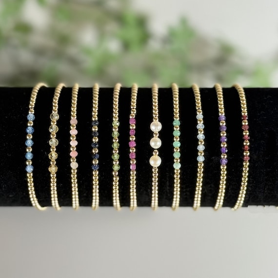 Set 6 Braccialetti Initiale Donna - Placcati Oro 18kt Con Perle L 1298094