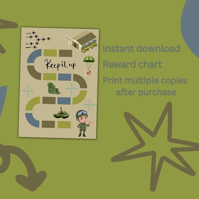 Army Reward Chart Reward Chart Behaviour Chart Positive Etsy UK