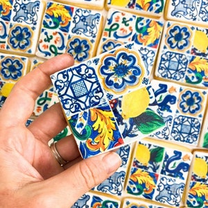 Amalfi Tile DIGITAL LISTING Cookie Positano Pattern Tile Cookie Print Sicilian Mediterranean Lemon Mediterranean Cookie Greek Tile pattern