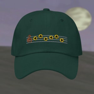 Zelda&#39;s Lullaby Embroidered Unisex Dad Hat - 100% Cotton Twill Cap - Iconic Ocarina of Time N64 Game - Gamer Gifts - Zelda Fan Gift