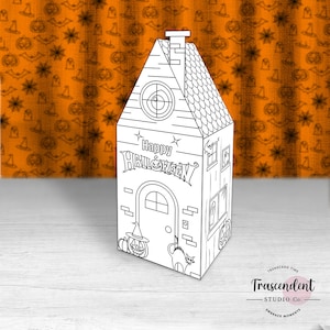 Halloween Haunted House Paper Craft  - Digital Download