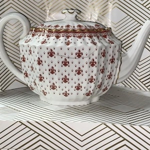 Fleur De Lys Red Spode - Etsy