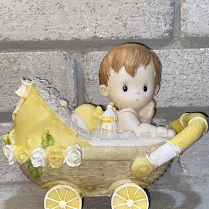 Baby in Carriage  Cake Topper or Baby Shower decoration.