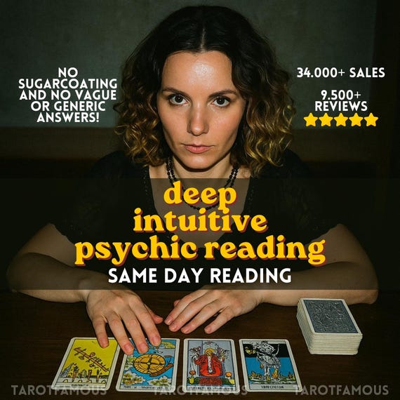 Deep Intuitive Psychic Reading, Detailed In Depth Tarot Reading, Powerful Psychic Insights, Raw Honest Reading, Same Day Reading