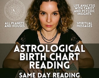 Detailed Astrological Birth Chart Reading with Psychic and Tarot Insights | Full Natal Chart Astrology & Life Guidance, Same Day Reading