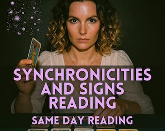 Synchronicities & Signs Tarot Psychic Reading | Angel Numbers, Spiritual Symbol Meanings, Universe Guidance PDF | Spiritual Guidance