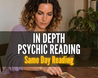 In Depth Psychic Reading, Detailed Intuitive Life Analysis, Clairvoyant Insight For Love Career & Direction, Same Day Reading