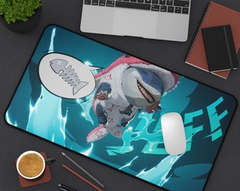 Marvel Rivals Pink Shark Costume Jeff Mouse Pad / Desk Mat 2