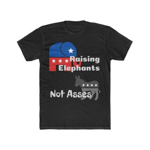 Raising Elephants Men&#39;s Cotton Crew Tee