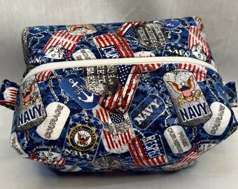 Navy Cosmetic Bag