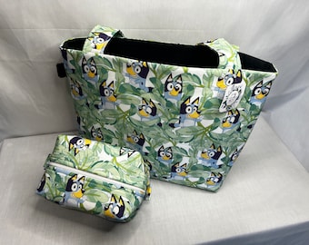 Bluey Tote and Cosmetic Bag Set