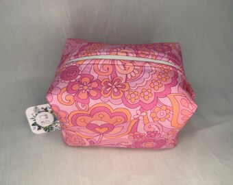 Retro Pink Cosmetic Bag