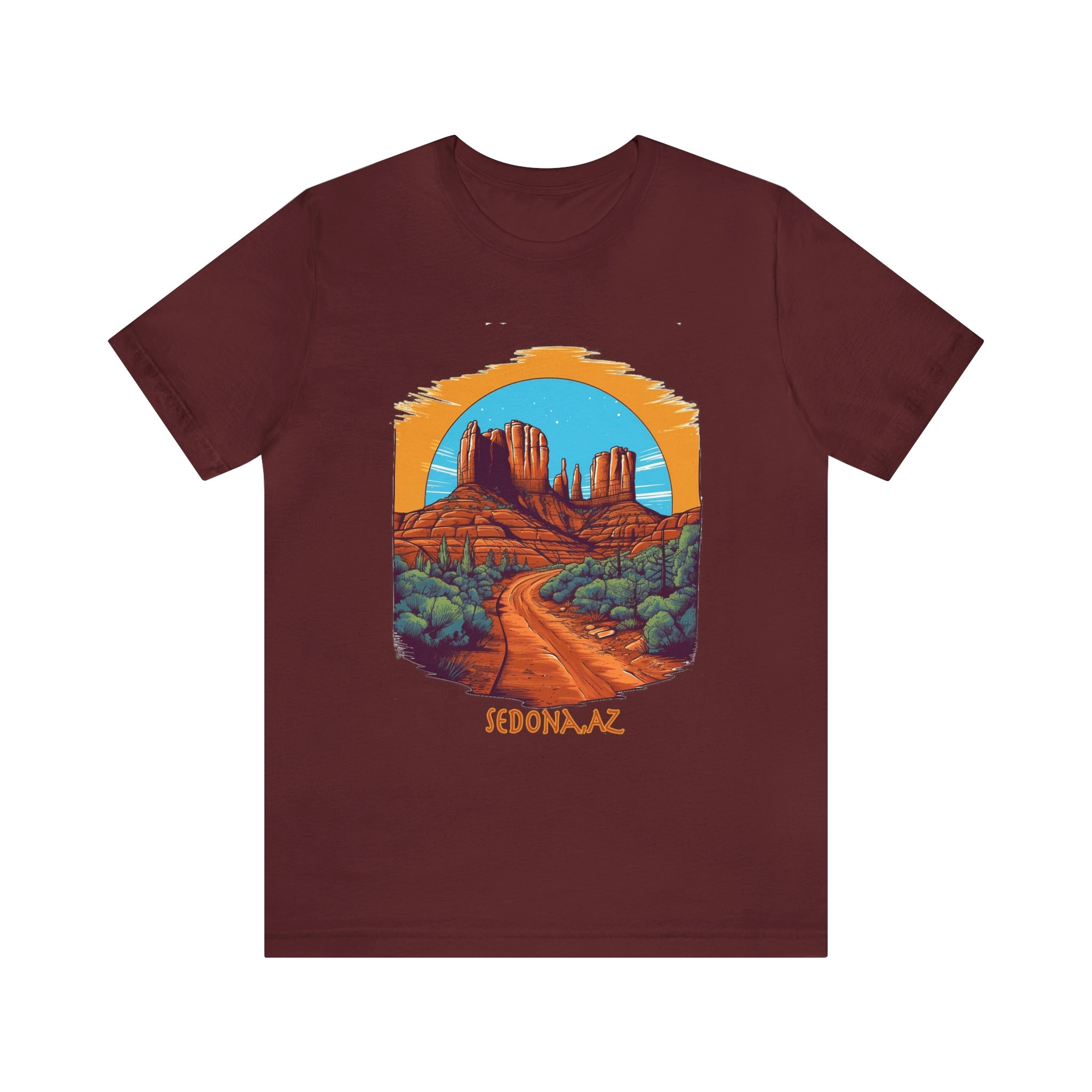 Custom Cathedral Rock Sedona T-shirt, Customizable Text, Graphics