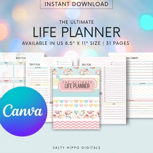 Ultimate Life Planner Academic Personal Templates Custom Personalized ...