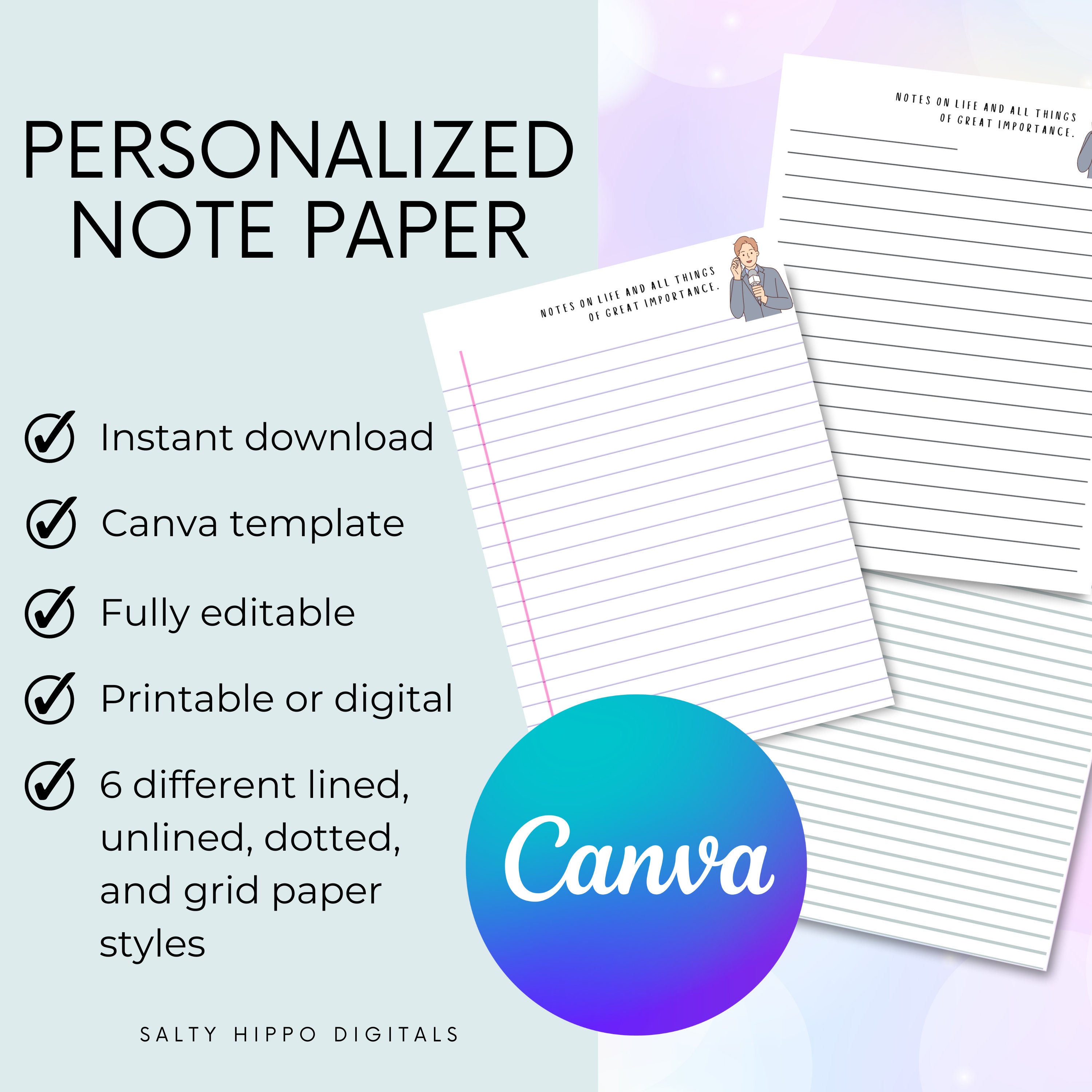 Super Easy Way to Create Dot Grid Paper for Bullet Journaling on Canva 