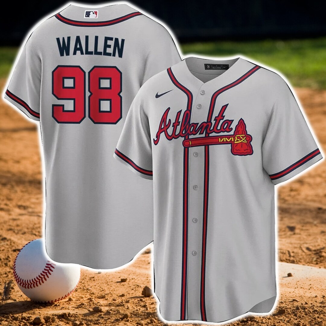 Wallen '98 Braves Baseball Jersey 98 Braves Jersey Etsy
