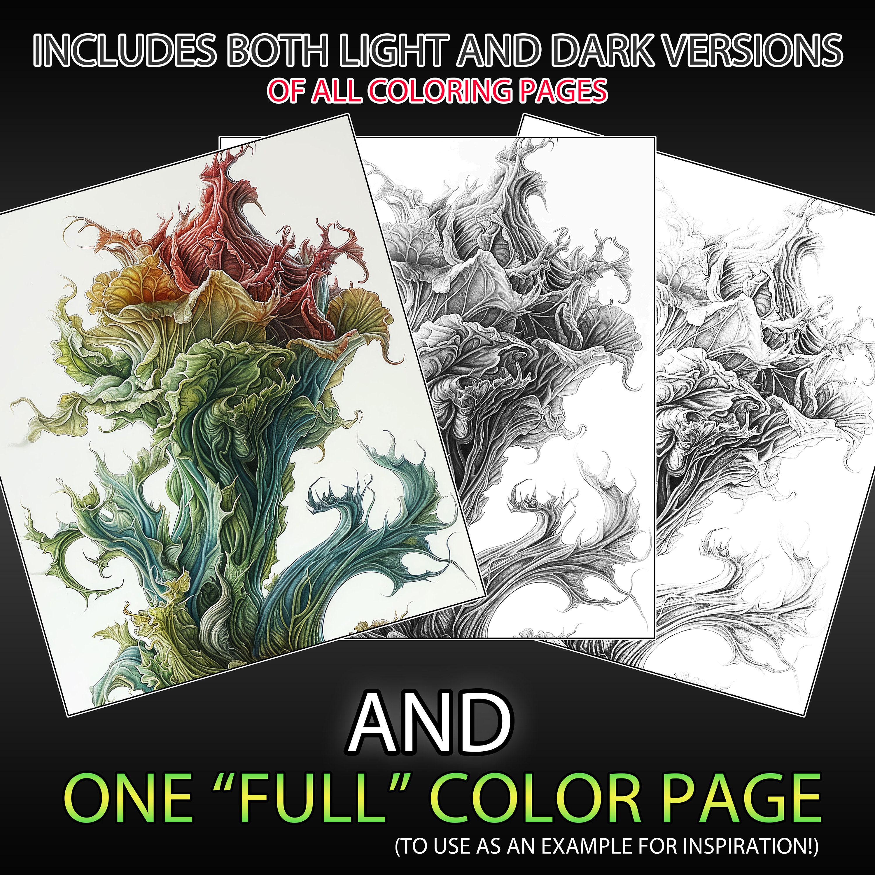 Alien Plant Life Coloring Pages | Alien Flora Coloring Designs ...