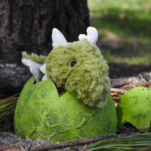 Hatchable Green Dragon Egg with Plush Dragon