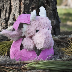 Hatchable Pink Dragon Egg with Plush Dragon