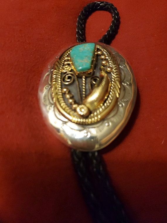 Vintage bolo 14 kt and sterling silver