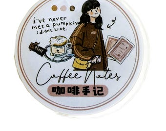 Coffee Notes Washi Tape Stickers