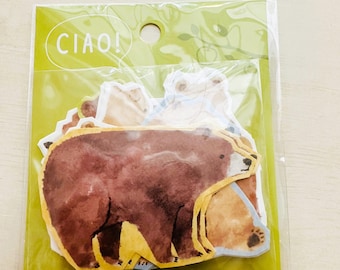 CIAO Bear Flake Stickers by Mindwave