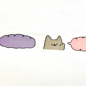 Fluffy Dogs Talking Bubble Washi Tape