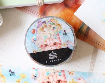 What's In My Head Cat Washi Tape by Tocotoco Circus