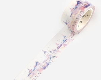 BGM Watercolor European Town Washi Tape
