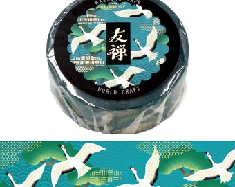 Flying Cranes Washi Tape- Traditional Japan Stationery