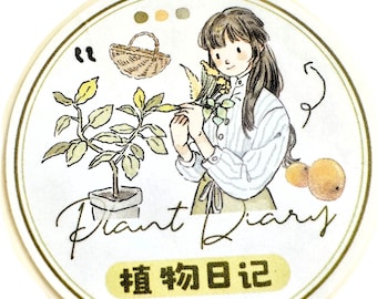 Plant Diary Washi Tape Stickers