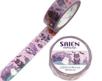 Saien Halloween Cat Washi Tape