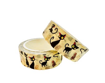 Mid-Century Modern Retro Cats Washi Tape