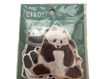 CIAO Panda  Bear Flake Stickers by Mindwave