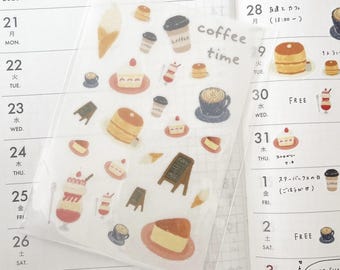 Coffee Time Japanese Washi Stickers by Alittlemini