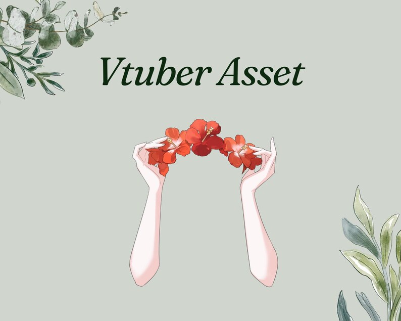 Vtuber Asset Holding Flower Crown PNG Download Instant Transparent BG ...