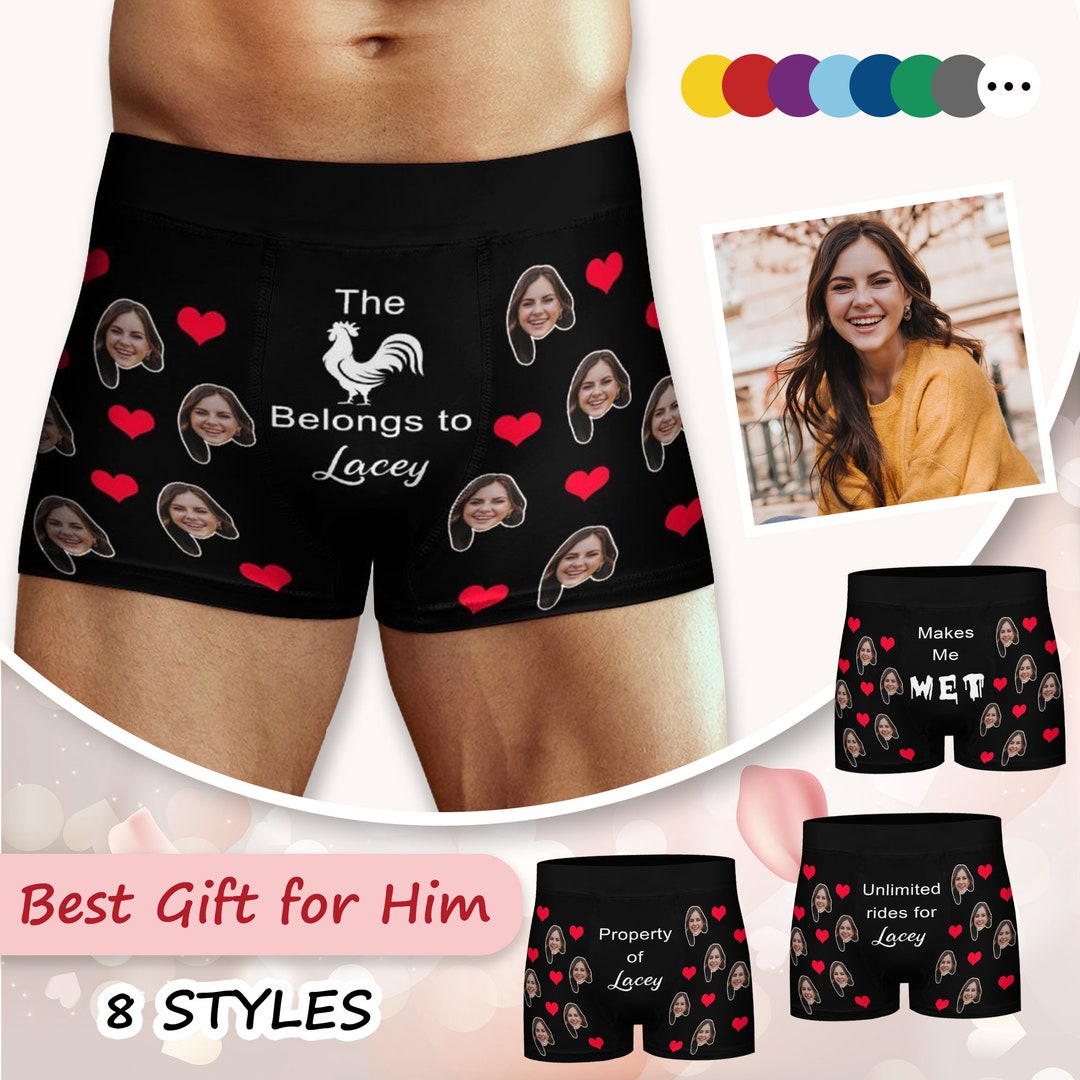 Personalized Mens Boxer Briefs With Face Funny Photo Etsy