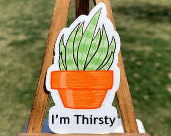 Thirsty Snake Plant Sticker