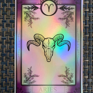 Aries Zodiac HOLO Sticker