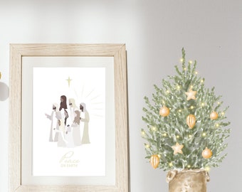 Peace On Earth - Christmas digital print