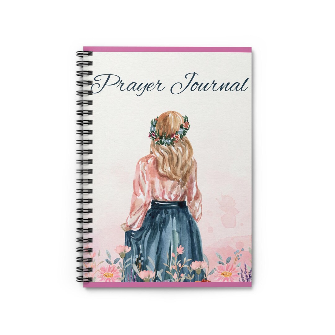 Prayer Journal Spiral Notebook Ruled Line Devotional Diary Religious