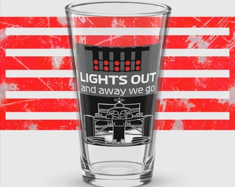 Lights Out F1 Beer Glass, Pint Glass F1, Formula One Beer Glass, Pint Glass Formula 1, F1 Gifts for him, F1 Gifts, F1 Gift, F1 Merch