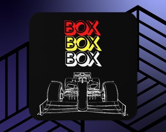 Formula 1 Coaster, F1 Coaster, Cork Coaster, Formula 1 Gift, F1 Gift, F1 Drink Coaster, F1 Bar Coaster, BOX BOX BOX, F1 Car, Formula 1 Car